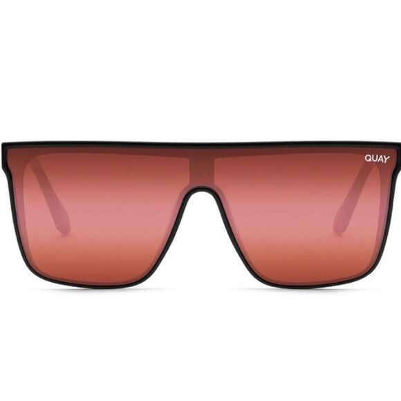 NWOT Quay Unisex "NIGHTFALL 52mm
Shield" bronze,brown /black Mirrored
Sunglasses - Picture 4 of 12